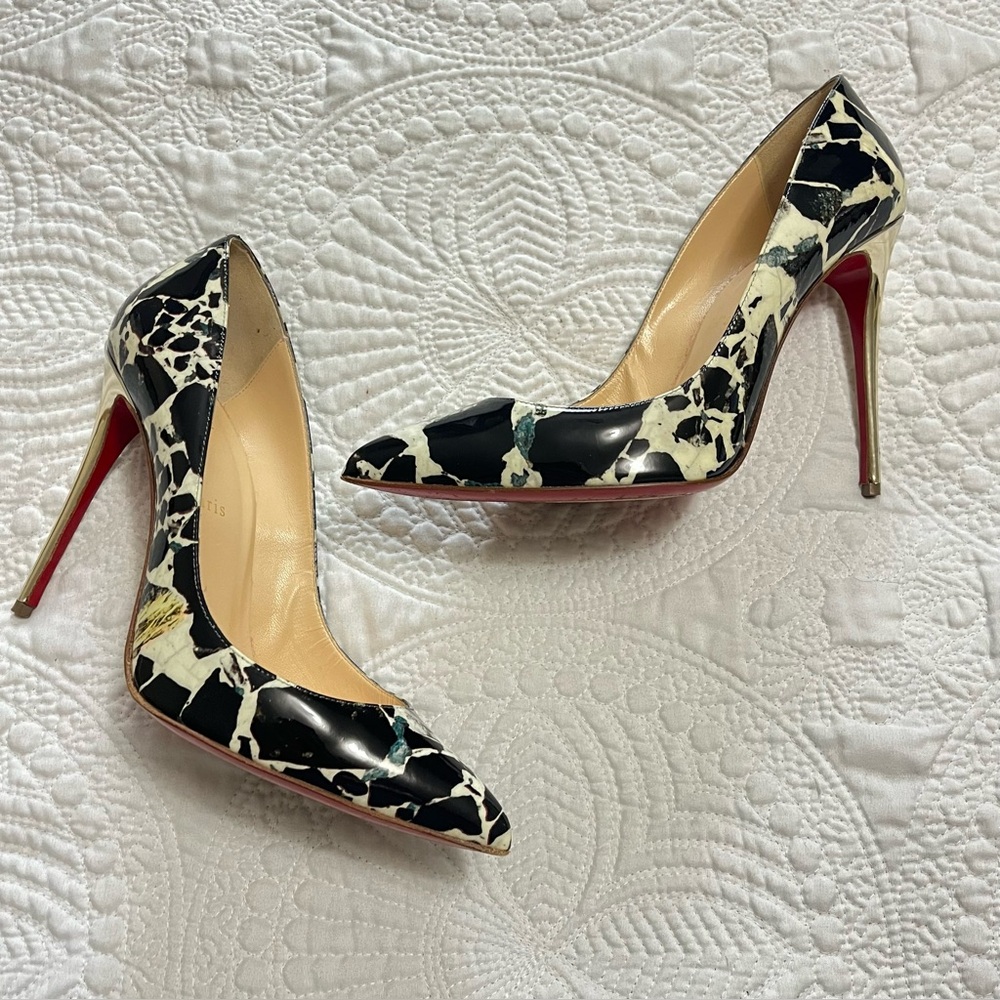 CHRISTIAN LOUBOUTIN Pigalle Follies 100 Pointy Toe Pump Heel Patent Leather 40 - Picture 7 of 12